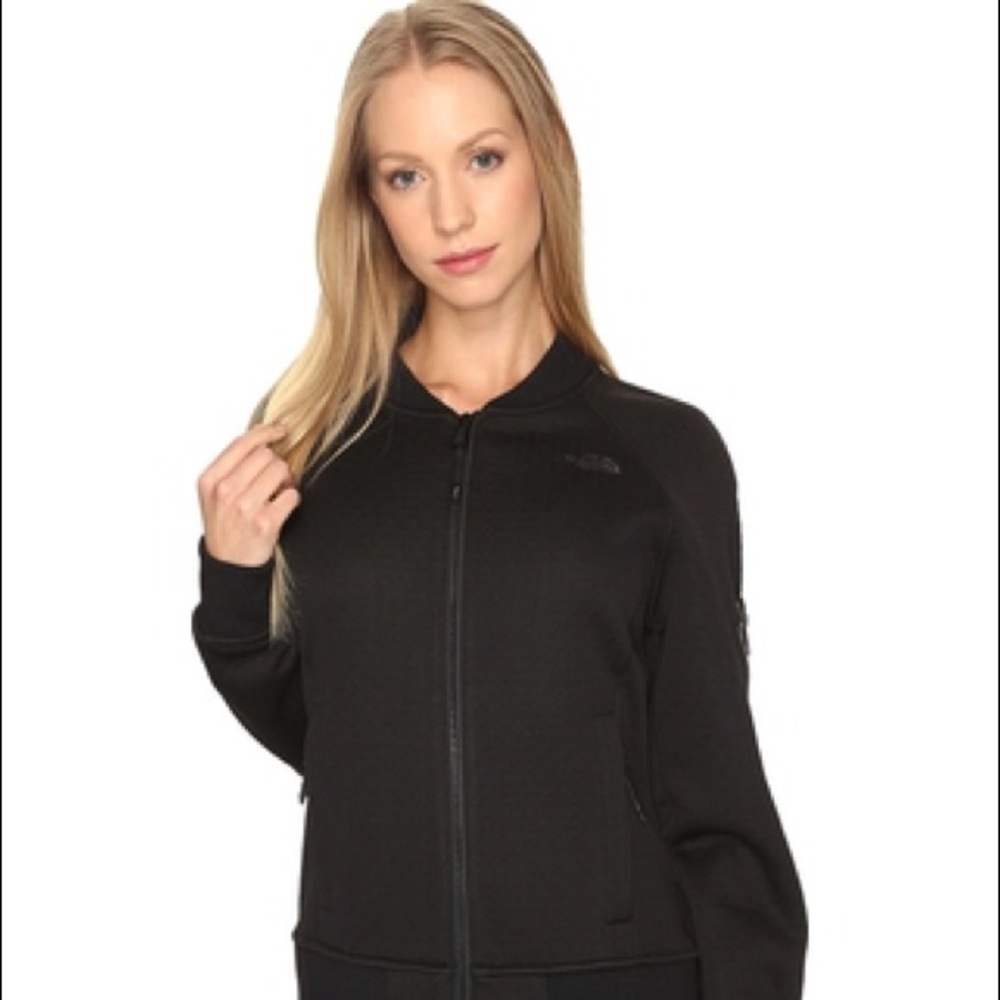 North face black zip up jacket
